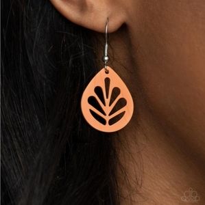 LEAF Yourself Wide Open Orange Earrings